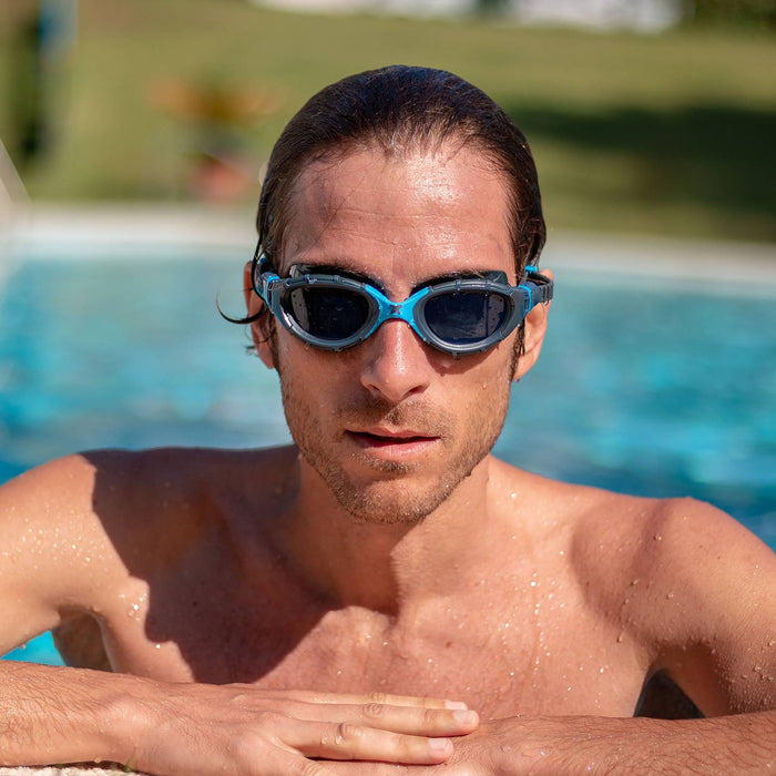 Lunettes de natation Predator Flex Gris-Bleu-Fumé Standard Zoggs 461041GYBLTSMR