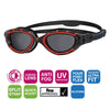 Lunettes de natation Predator Flex Polarisées Noir-Rouge-Fumé Petit Zoggs 461043BKRDPSMS