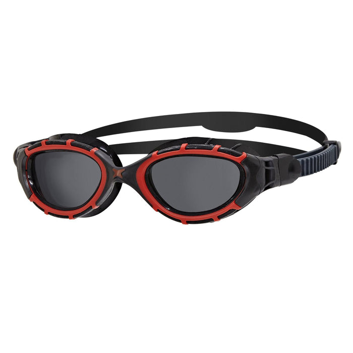 Lunettes de natation Predator Flex Polarisées Noir-Rouge-Fumé Petit Zoggs 461043BKRDPSMS