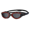 Lunettes de natation Predator Flex Polarisées Noir-Rouge-Fumé Petit Zoggs 461043BKRDPSMS