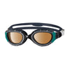 Lunettes de natation Predator Flex Polaroid Ultra Noir-Vert Standard Zoggs 461046BKGNPCPR