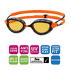 Lunettes de natation Predator Flex Titanium Gris-Noir Miroité-Verres Orange Petit Zoggs 461054GYBKMORS
