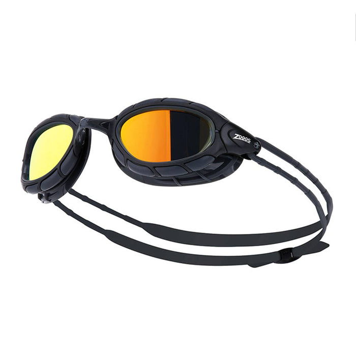 Lunettes de natation Predator Titanium Gris-Noir Miroité-Verres Orange Petit Zoggs 461065GYBKMORS