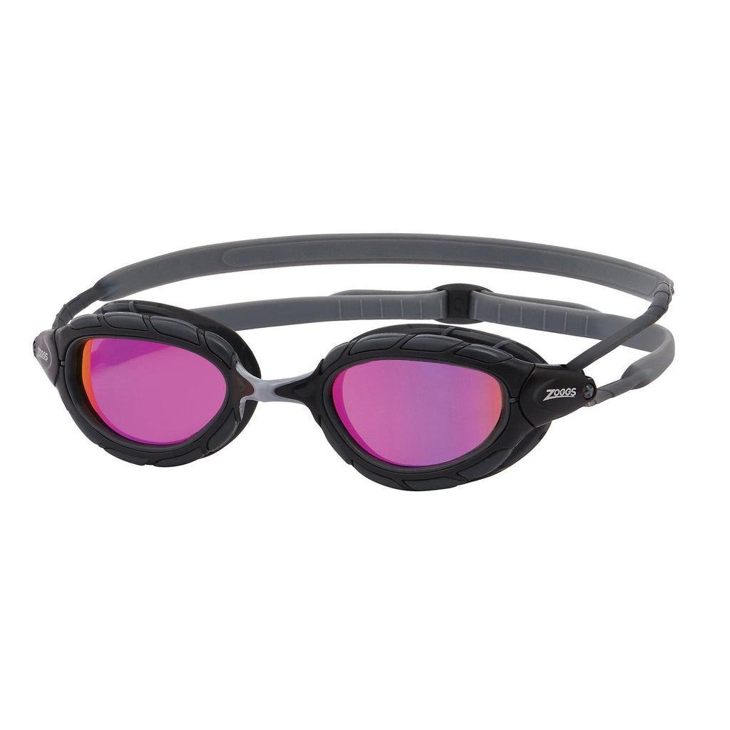 Lunettes de natation Predator Titanium Gris-Noir Miroité-Verres Roses Standard Zoggs 461065GYBKMPKR