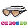 Masque de natation Tri Vision Gris-Noir Verres teintés-Cuivre Zoggs 461075GYBKTCP