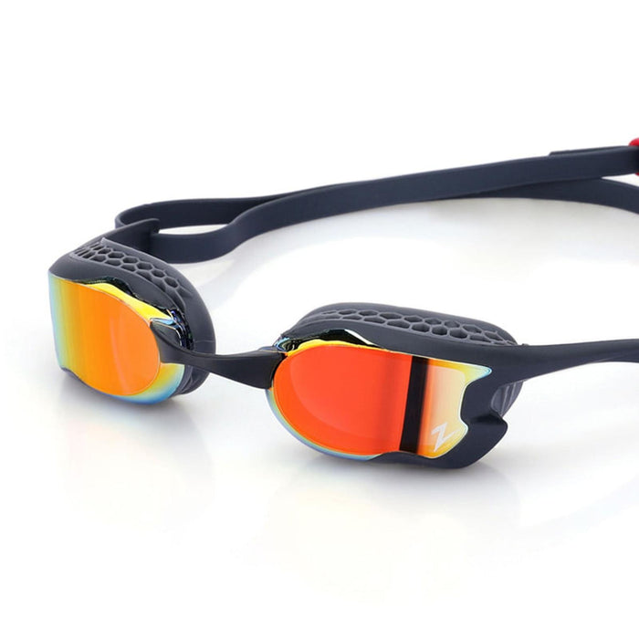 Lunettes de natation Raptor Hcb Titanium Gris-Noir Miroité-Verres Rouges Zoggs 461085GYBKMRD