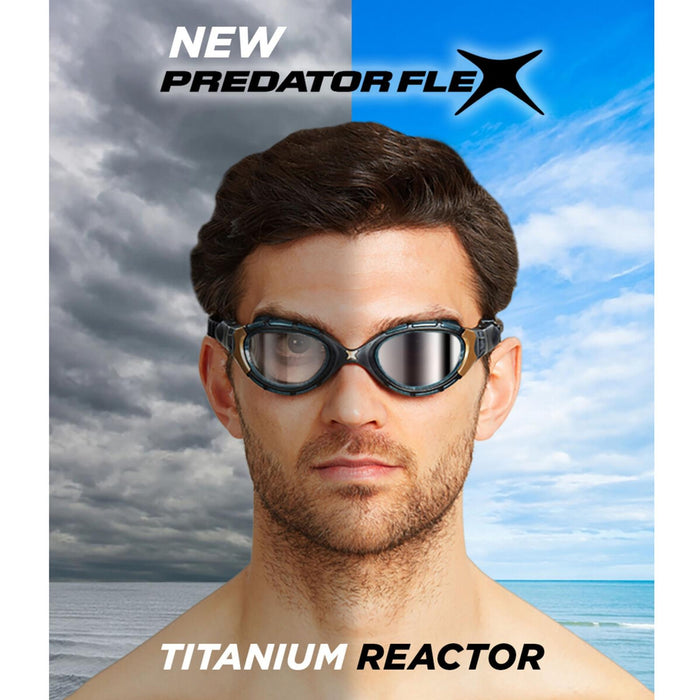 Lunettes de natation Predator Flex Titanium Reactor Noir-Or Petit Zoggs 461089BKGORTIS
