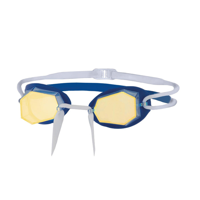 Lunettes de natation Diamond Titanium-Bleu-Blanc Miroité-Verres Dorés Zoggs 461090BLWHMGD