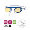 Lunettes de natation Diamond Titanium-Bleu-Blanc Miroité-Verres Dorés Zoggs 461090BLWHMGD