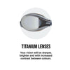 Lunettes de natation Diamond Titanium-Gris-Noir Miroité-Verres Rouges Zoggs 461090GYBKMRD