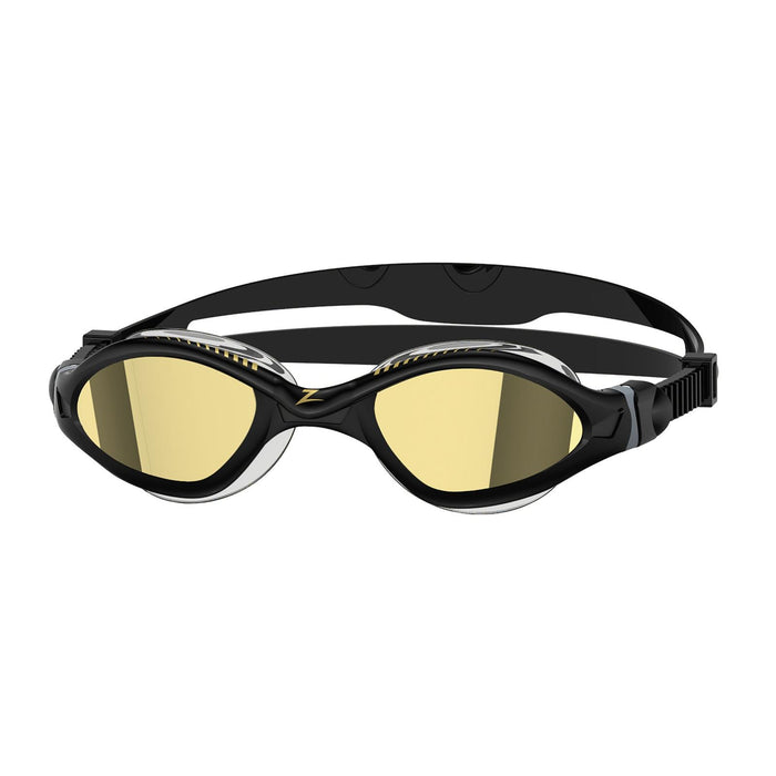Lunettes de natation Tiger Lsr++ Titane Noir-Gris Miroité-Or Noir Lenses Small Zoggs 461092BKGYMGDS