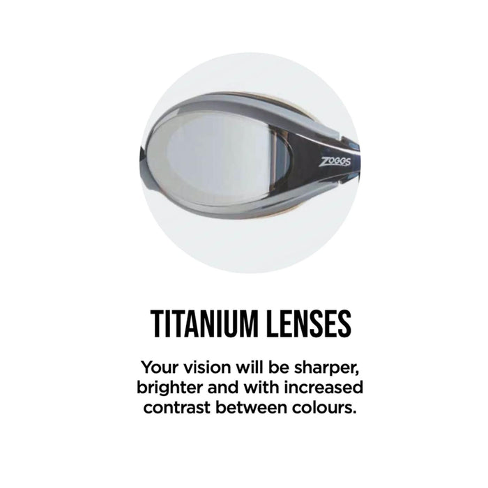 Lunettes de natation Tiger Lsr+ Titane Blanc-Bleu Miroité-Fumée Lenses Small Zoggs 461092WHBLMSMS