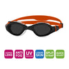 Lunettes de natation Tiger Lsr+ Noir-Orange Teinté-Fumée Lenses Small Zoggs 461093BKORTSMS