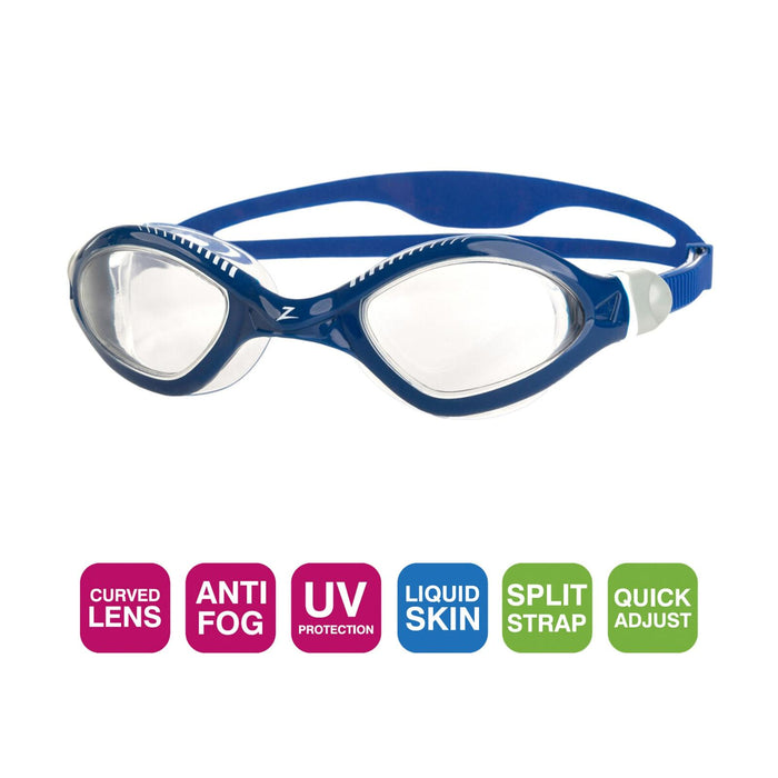 Lunettes de natation Tiger Lsr+ Bleu-Blanc-Clair Small Zoggs 461093BLWHCLRS