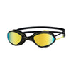 Lunettes de natation Tiger Titane Noir-Jaune Miroité-Lime Lenses Small Zoggs 461094BKYLMLMS
