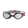 Lunettes de natation Tiger Titane Gris-Rouge Miroité-Fumée Lenses Regular Zoggs 461094GYRDMSMR