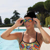 Lunettes de natation Fusion Air Titane Bleu Miroité-Orange Lenses Zoggs 461106BLBLMOR