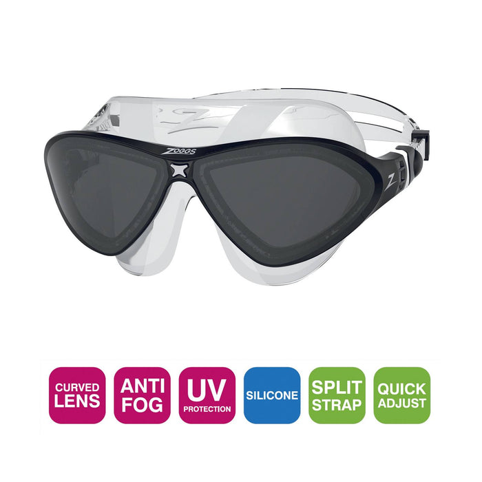 Masque de natation Horizon Flex Clair-Noir Teinté-Fumé Zoggs 461108CLBKTSM