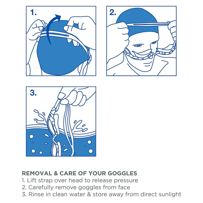 Masque de natation Horizon Flex Titane Clair-Blanc Miroité-Bleu Lenses Zoggs 461109CLWHMBL