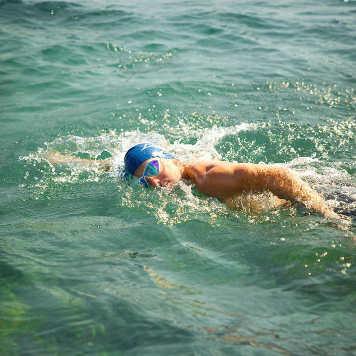 Masque de natation Horizon Flex Titane Clair-Blanc Miroité-Bleu Lenses Zoggs 461109CLWHMBL