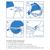 Masque de natation Horizon Flex Titane Clair-Blanc Miroité-Bleu Lenses Zoggs 461109CLWHMBL
