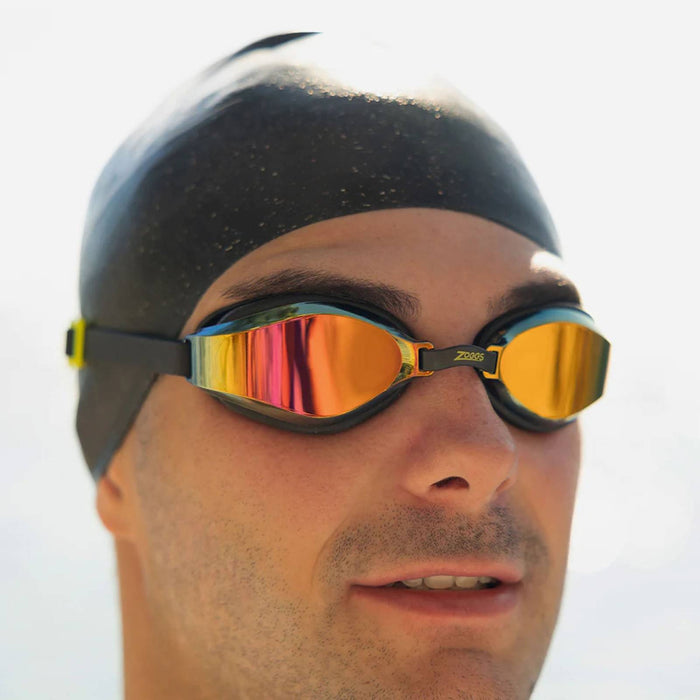 Lunettes de natation Endura Max Titane Noir-Jaune Miroité-Violet Lenses Zoggs 461111BKYLMVI