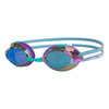 Lunettes de natation Racer Titane Violet-Turquoise Miroité-Bleu Lenses Zoggs 461112VITQMBL