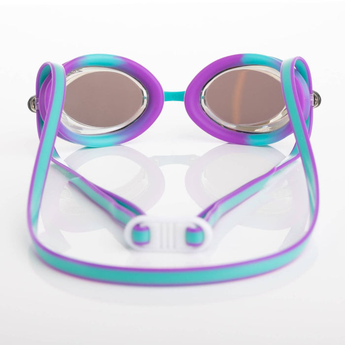 Lunettes de natation Racer Titane Violet-Turquoise Miroité-Bleu Lenses Zoggs 461112VITQMBL