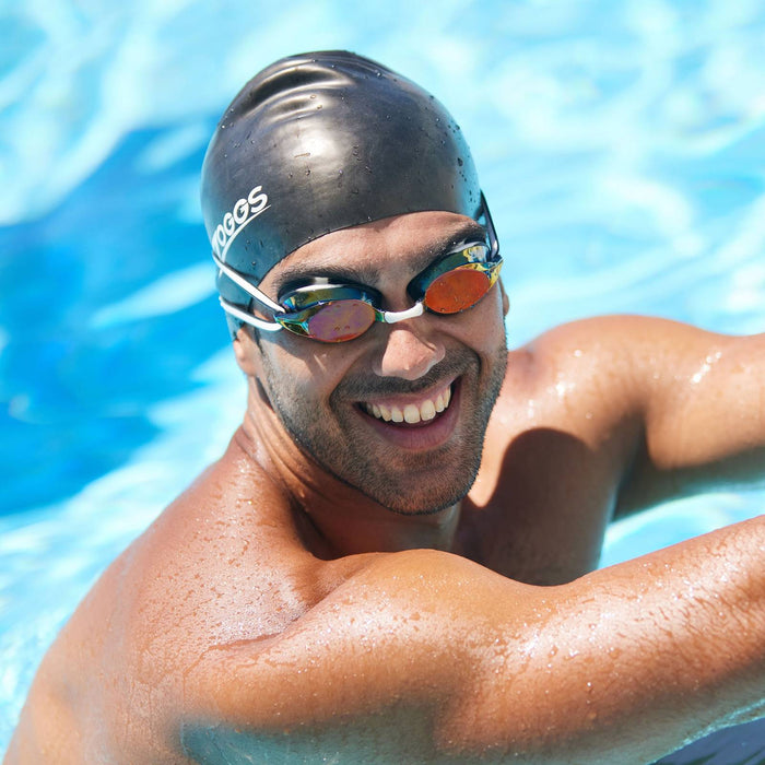 Lunettes de natation Racer Titane Violet-Turquoise Miroité-Bleu Lenses Zoggs 461112VITQMBL