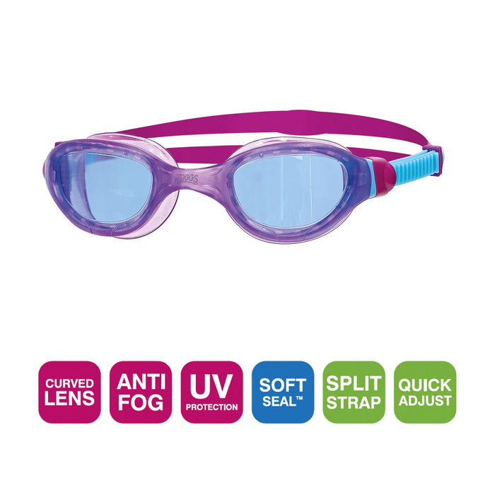 Lunettes de natation Phantom 2.0 Junior Violet-Aqua Verres teintés-Bleus Zoggs 461312PUAQTBL