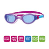 Lunettes de natation Phantom 2.0 Junior Violet-Aqua Verres teintés-Bleus Zoggs 461312PUAQTBL