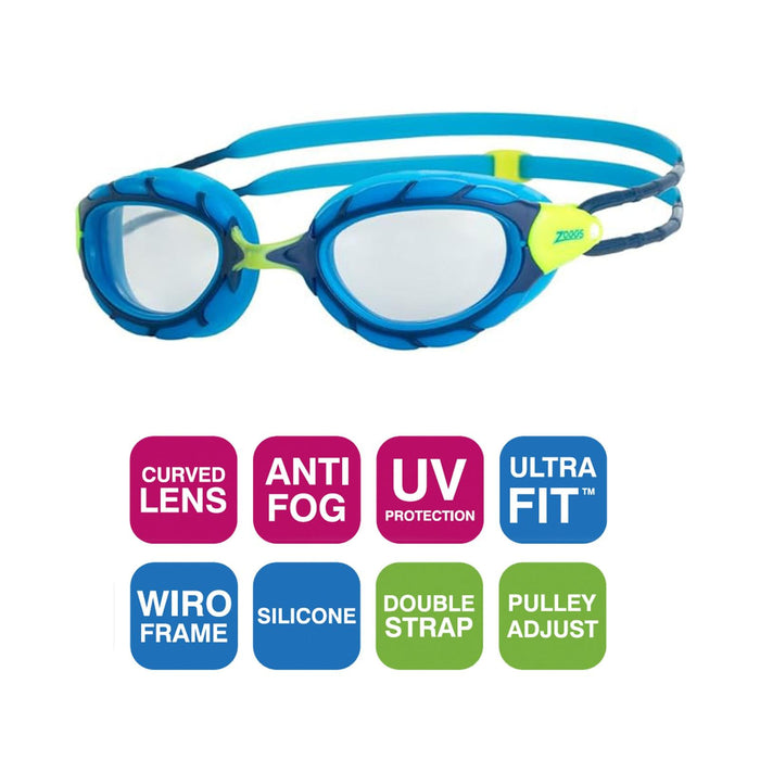 Lunettes de natation Predator Junior Bleu-Vert Zoggs 461319BLLMCLR