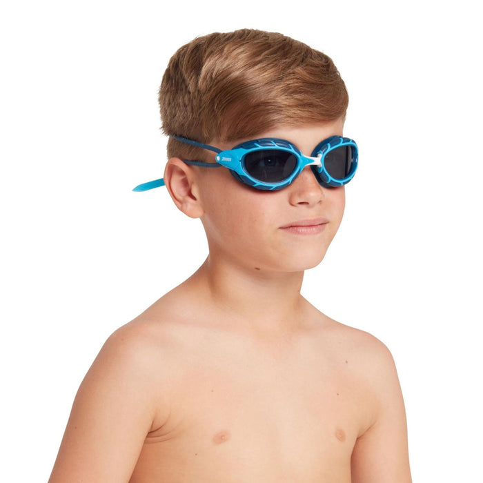 Lunettes de natation Predator Junior Bleu clair-Bleu Verres teintés-fumé Zoggs 461319LBBLTSM