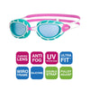 Lunettes de natation Predator Junior Rose-Turquoise Verres teintés-Bleus Zoggs 461319PKTQTBL