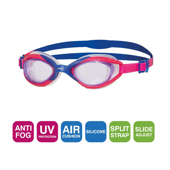 Lunettes de natation Sonic Air 2.0 Junior Bleu-Rose Verres teintés-Violet Zoggs 461325BLPKTPU