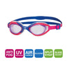 Lunettes de natation Sonic Air 2.0 Junior Bleu-Rose Verres teintés-Violet Zoggs 461325BLPKTPU