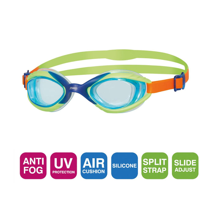 Lunettes de natation Sonic Air 2.0 Junior Vert-Bleu Verres teintés-Bleus Zoggs 461325GNBLTBL