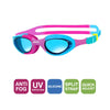 Lunettes de natation Super Seal Junior Rose-Bleu Verres teintés-Bleus Zoggs 461327PKBLTBL