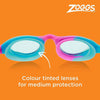 Lunettes de natation Super Seal Junior Rose-Bleu Verres teintés-Bleus Zoggs 461327PKBLTBL