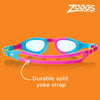 Lunettes de natation Super Seal Junior Rose-Bleu Verres teintés-Bleus Zoggs 461327PKBLTBL