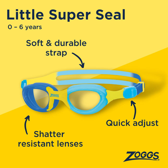 Lunettes de natation Little Super Seal Enfants Bleu-Jaune Zoggs 461419BLYLCLR