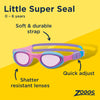 Lunettes de natation Little Super Seal Kids Rose-Violet Verres teintés-roses Zoggs 461419PKPUTPK