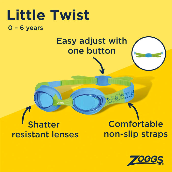 Lunettes de natation Little Twist Enfants Rose Verres teintés-Bleus Zoggs 461421PKPKTBL
