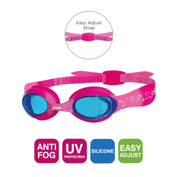 Lunettes de natation Little Twist Enfants Rose Verres teintés-Bleus Zoggs 461421PKPKTBL