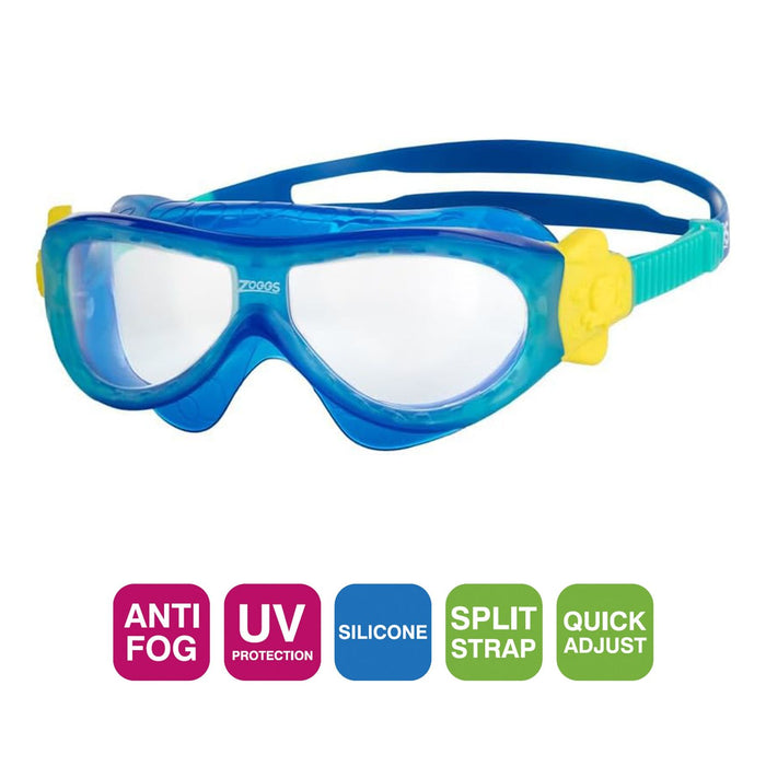 Masque de natation Phantom Enfants Bleu-Turquoise Zoggs 461423BLTQCLR