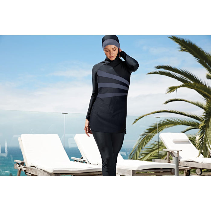 Maillot de bain Meelup Modesty Femme Noir Taille 46-4XL Zoggs 462163BKGY46