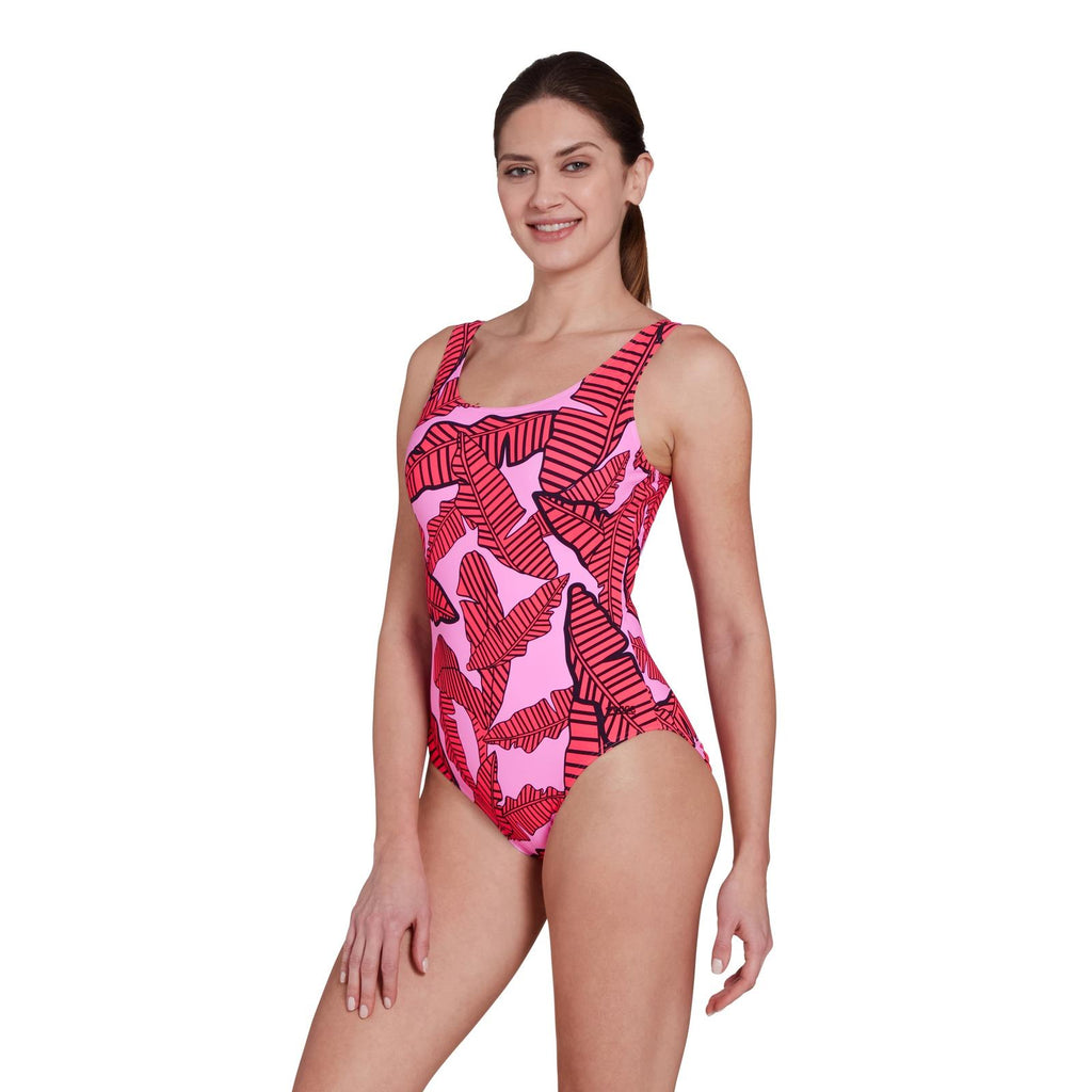 Maillot de bain une pièce Ecofeel Scoopback Awaken-Rose Taille 48 Zoggs 462376AWAK48