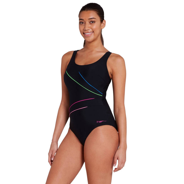 Maillot de bain une pièce ajustable Macmaster Scoopback Prism Geo Taille 40 Zoggs 462412PRIS40