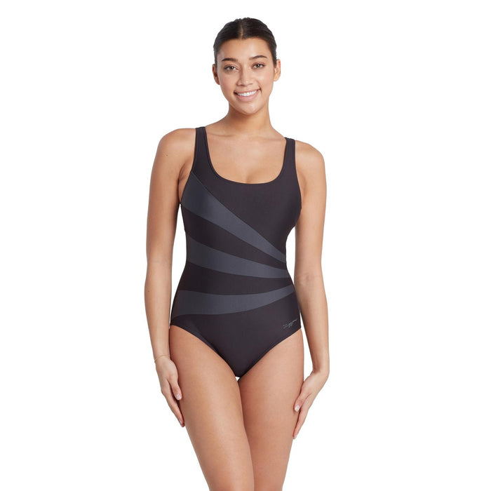 Maillot de bain Une Pièce Sandon Dos Scoop Femme Noir Taille 44-XXXL Zoggs 462553BK44