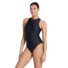 Maillot de bain une pièce Zippé Col Hauteur Femme Noir Taille 32-XS Zoggs 462554BK32